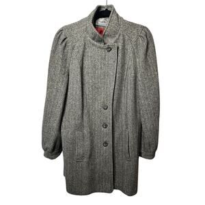 VINTAGE Freddi GailWool Coat Classic Black/White Chevron Women’s Size Medium?